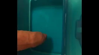 Peeing playing with be transferred to piss plus cum